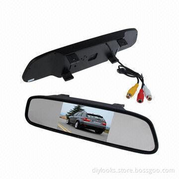 4.3-inch Rearview TFT-LCD Color Car Monitor, Supports Reverse Automatic Screen Function